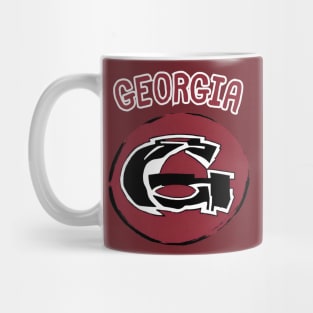 American Football Player of Georgia Football Team Spirit Mug